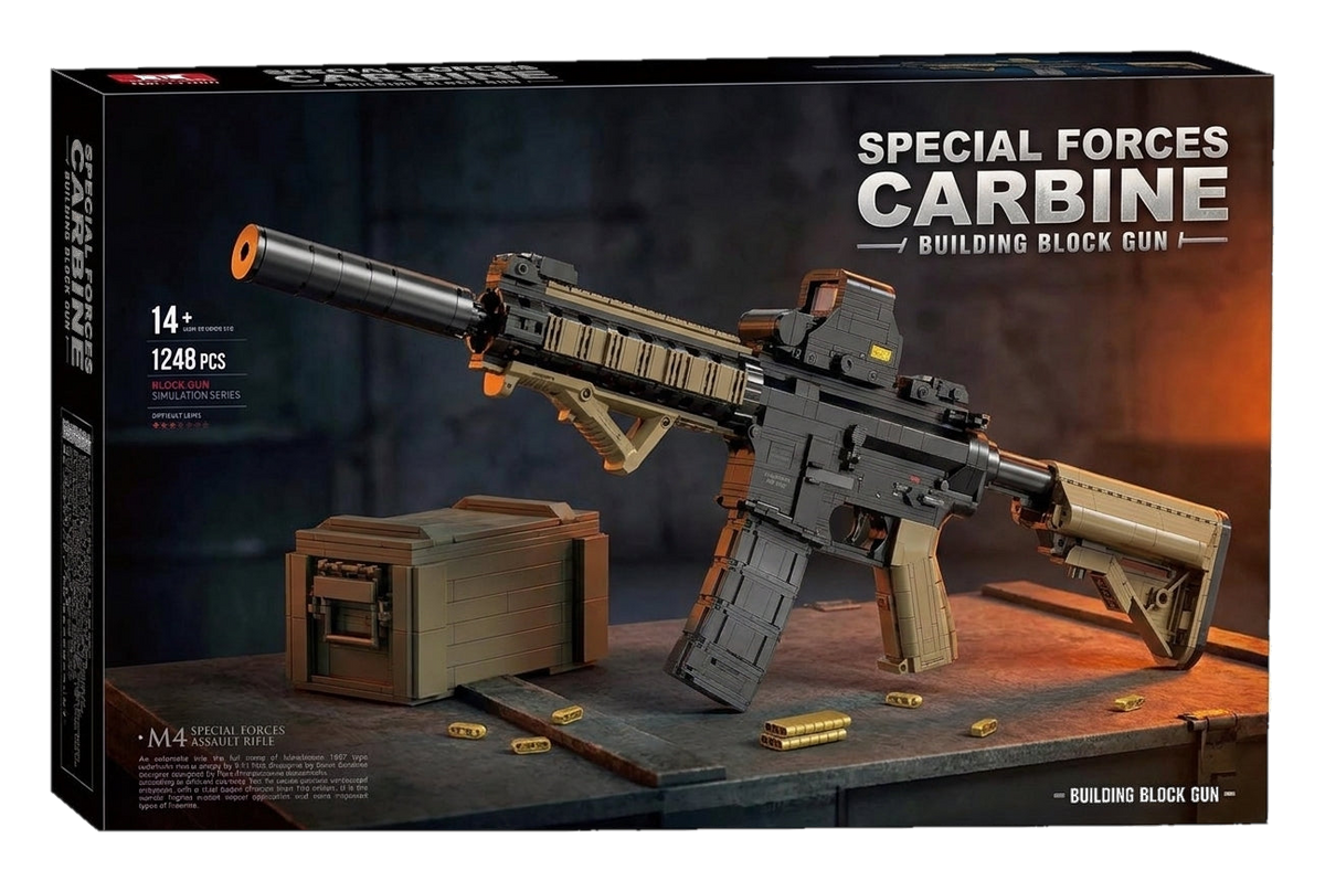 Suppressed Special Carbine kit box, 1248 pieces, age 14+ (cut-out)