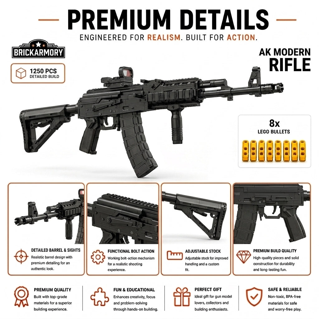 Black Polymer Rifle — feature breakdown
